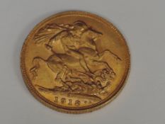 A United Kingdom George V 1918 Gold Sovereign, Perth Mint mark