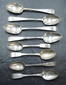 A selection of Georgian and Victorian silver spoons including Irish teaspoons, Dublin 1820, others