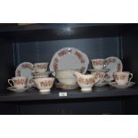 A part tea service by Colclough in a floral pattern