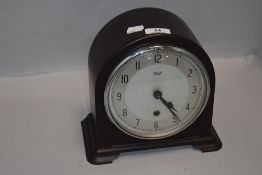 An Edwardian bakelite mantle clock by Smiths