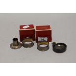 A selection of Hm silver items including two cased napkin rings