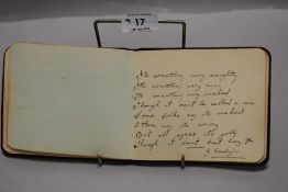 An autograph book containing various ditties and messages,mostly dated 1918 to 1921.