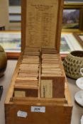 A cabinet makers or furniture restorers set of wood block samples from around the world by