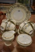 A part tea service by Aynsley in the Henley pattern