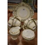 A part tea service by Aynsley in the Henley pattern