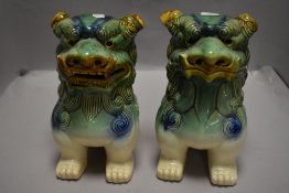 A pair of large size Chinese temple dogs of Fo