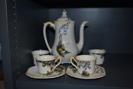 An art deco design part tea service by Wedgwood in a moon rise pattern