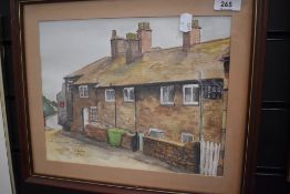 A 20th century water colour by W.D Folman of Holcombe Village
