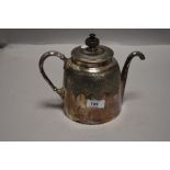 A late Victorian silver plated tea pot by Dixon Royles self pouring patent