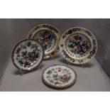 A selection of chinoiserie pattern plates, two by Ironstone and two Japan Opaque