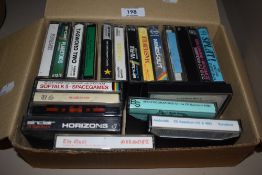 A selection of early video and computer games for Sinclair ZX Spectrum