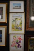 Three original paintings inclduing two water colour and a gouache of Ravenglass by Rothwell Bailey