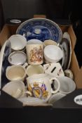 A selection of Royal coronation wares including plates and mugs