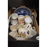 A selection of Royal coronation wares including plates and mugs