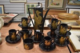 A mid century part coffee service by Portmeirion in the Phoenix pattern