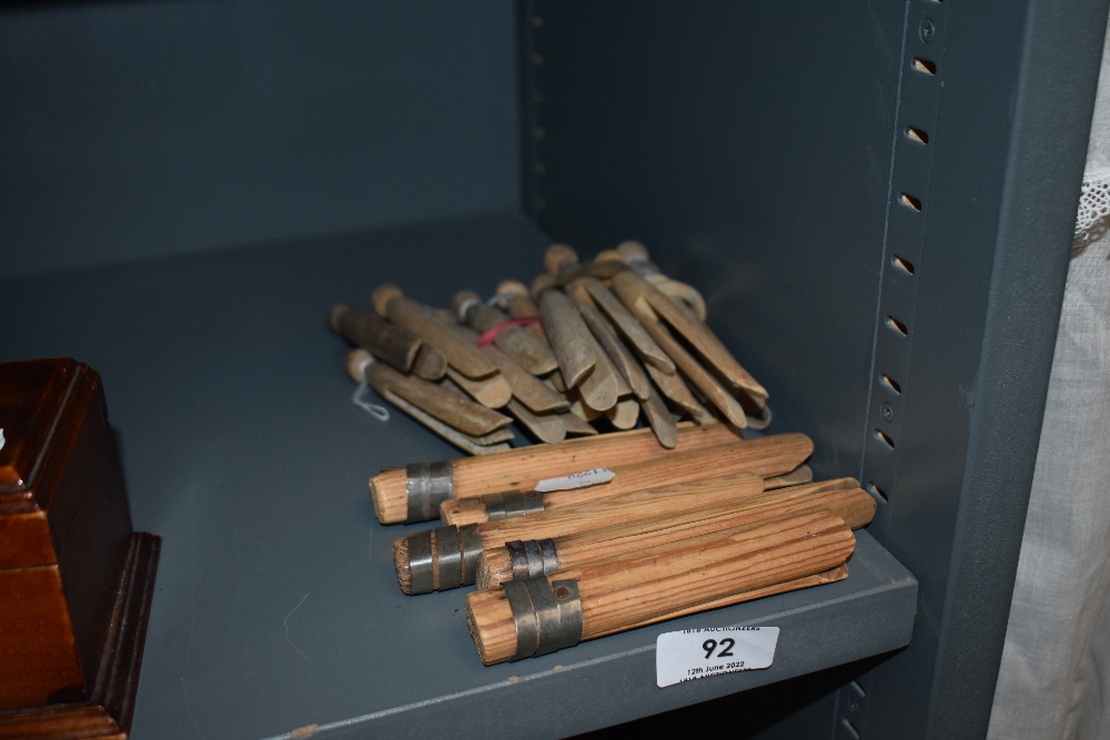 A selection of vintage folk art style gypsy pegs and similar