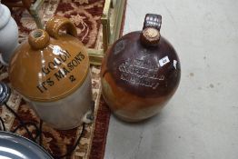 A J Blake, George Inn, Salisbury, two tone stoneware cider flagon, sold along with a 'Good Its