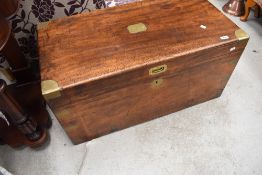 A 19th century brass bound camphor wood chest.