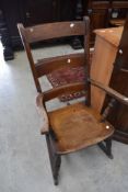 A late 19th/early 20th century Lancashire rocking chair
