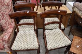 A set of four 19th Century mahogany dining chairs