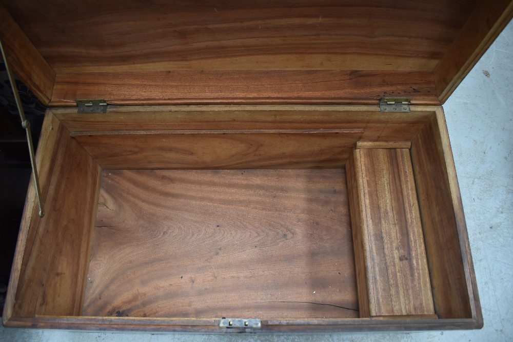 A 19th century brass bound camphor wood chest. - Image 4 of 5