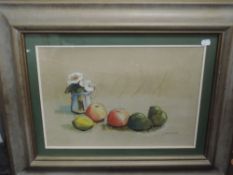 L Garcia Muro Bodegon, (contemporary), a mixed media painting, still life, signed and dated (19)