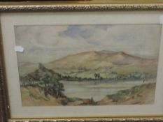 S Frances, (20th century), lake scene, signed and dated 1946, 27 x 40cm, mounted framed and