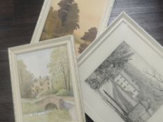 N J Hepworth, three watercolours, inc River at Haverthwaite, 34 x 26cm, framed, 40 x 33cm, and