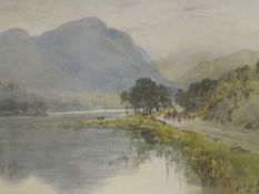 I S, (19th century), a pair of watercolours, Scottish Loch scenes, indistinctly signed, 17 x 27cm,