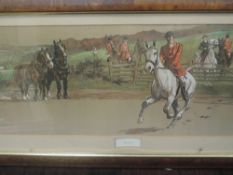 Lionel Edwards, (19th century), a pair of prints, Rails and Returning Home, hunting interest, 22 x