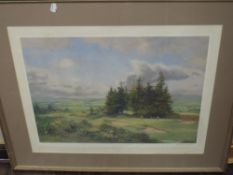 R Richardson, (20th century), Braid's Brawest Gleneagles golf, signed, 46 x 60cm, framed and glazed