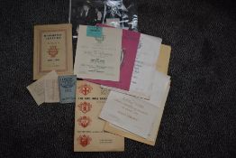 Nottingham Harmonic Society. A selection of ephemera. Includes; programmes; the centenary history by