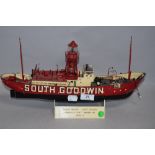 A 20th century plastic model ship of the South Goodwin Trinity House Light Vessel