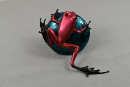 Frogman, Tim Cotterill, a limited edition painted bronze study 'Mad Hatter' engraved signature and