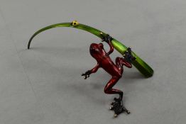 Frogman, Tim Cotterill, a limited edition painted bronze study 'Little Ladies' engraved signature