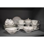 A modern part tea service by Noritake in the Lucille pattern