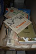 A selection of ephemera, including Punch magazines, Market Yarborough Grammar school magazine for