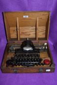 An early 20th century typewriter by Blickensderfer No.5 Newcastle on Tyne Made in the USA in