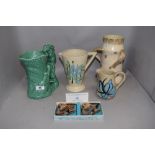 A selection of mid century ceramics including Sylvac and Susie Cooper three handle vase AF