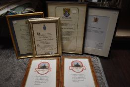 A selection of certificates and awards, or interest to the late Cedric Robinson, the Queens guide to