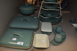 A selection of Denby including Tureens, cruet, plates, butter dish etc.