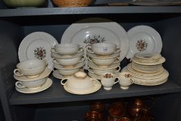 A part dinner service by Wedgwood in the Conway pattern