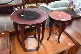 Two small Oriental style occasional tables