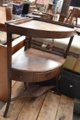 A 19th Century mahogany corner washstand