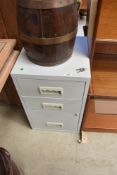 A modern three drawer filing cabinet