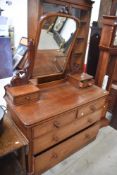 A Victorian mahogany dressing table , width approx. 110cm