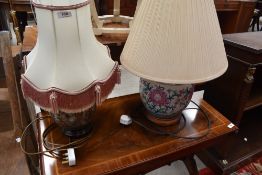 Two Oriental style table lamps