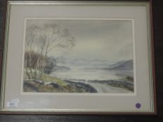 A Coates Parker (20th century), a watercolour, Lakes landscape, signed and dated 1987, 23 x 33cm,