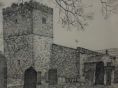Alfred Wainwright (1907-1991) original pen and ink, entitled 'Hubberholme Church' and signed to