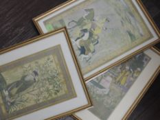 (20th century), three prints, Middle Eastern narratives, approx 23 x 16cm, framed and glazed, and